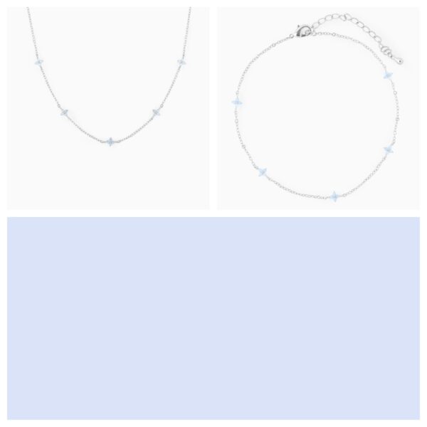 Ins Style Fashion Blue Flower Necklace Vacation Beach Travel Spring Summer Jewelry - Image 9