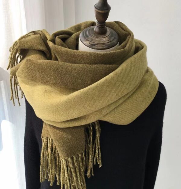 Double-sided Artificial Australian Wool Scarf Shawl - Image 3