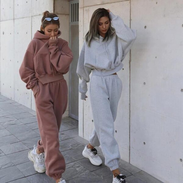 New Style Autumn And Winter Women's New Casual Hoodie Coat Sports Suit - Image 3