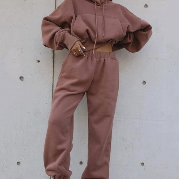 New Style Autumn And Winter Women's New Casual Hoodie Coat Sports Suit - Image 7